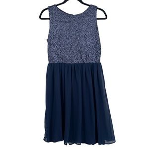 Blush by Young Threads Blue Sequin Dress NWT Medium